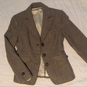 Banana Republic Brown Tweed Blazer Jacket